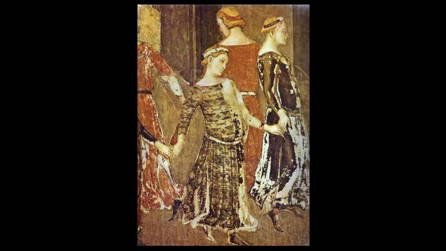 Detail from Effects of Good Government on the City by Ambrogio Lorenzetti
